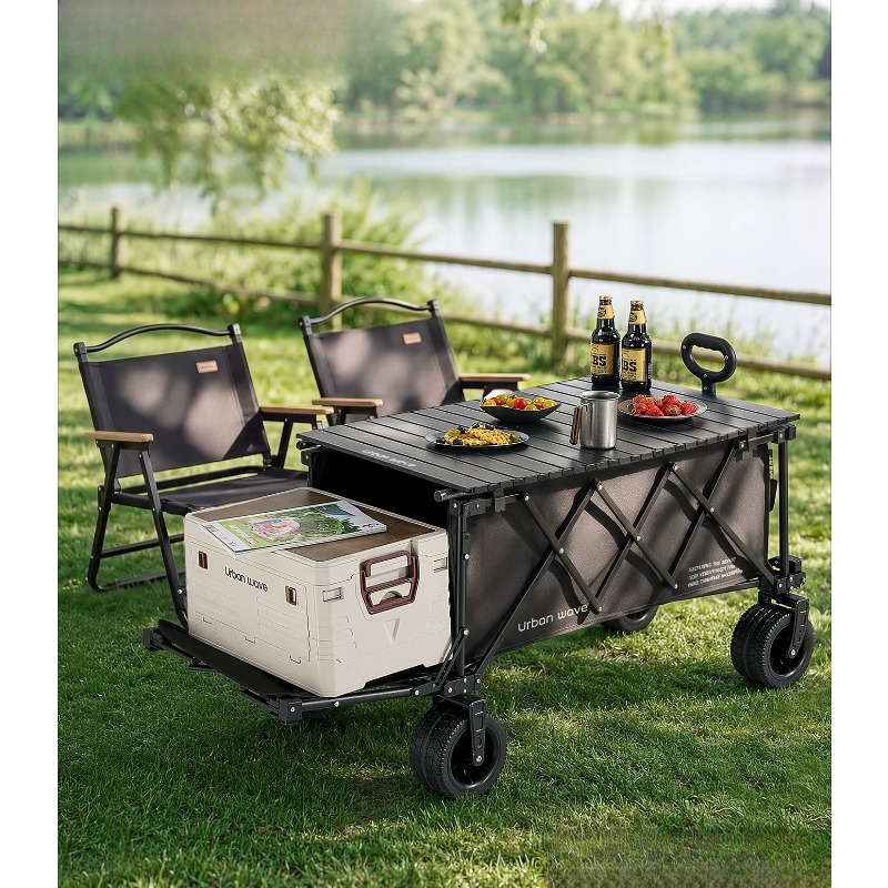 Folding Camping Wagon Cart Out - Kids Outdoor Furniture Set 评论和价格